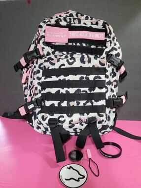 Wolfpak Large Leopard Print Backpack.  New.